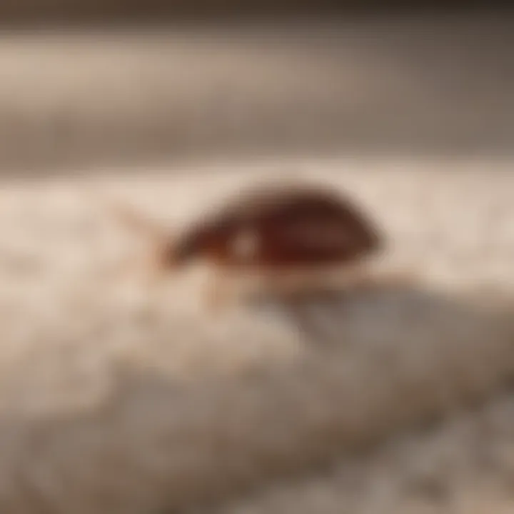 Bed bug infestation in carpet being vacuumed