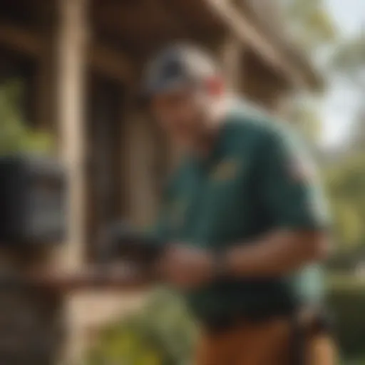 Pest Control Technician Assessing Property