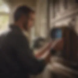 Certified pest control technician inspecting a property