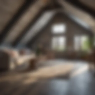 Contemporary Attic Design Elegance Chic attic design showcasing modern aesthetic