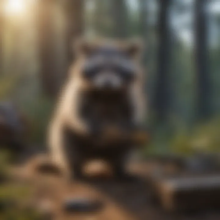 Illustration demonstrating expert tips for raccoon trapping