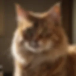 Elegant Cat Grooming with Flea Shampoo
