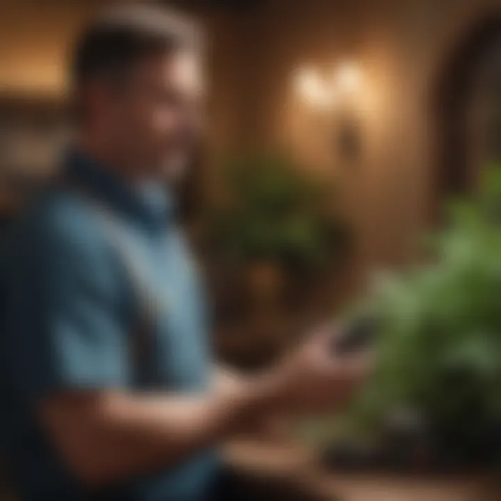 Client Experience with Greenix Pest Control Client reviewing service effectiveness with a Greenix specialist