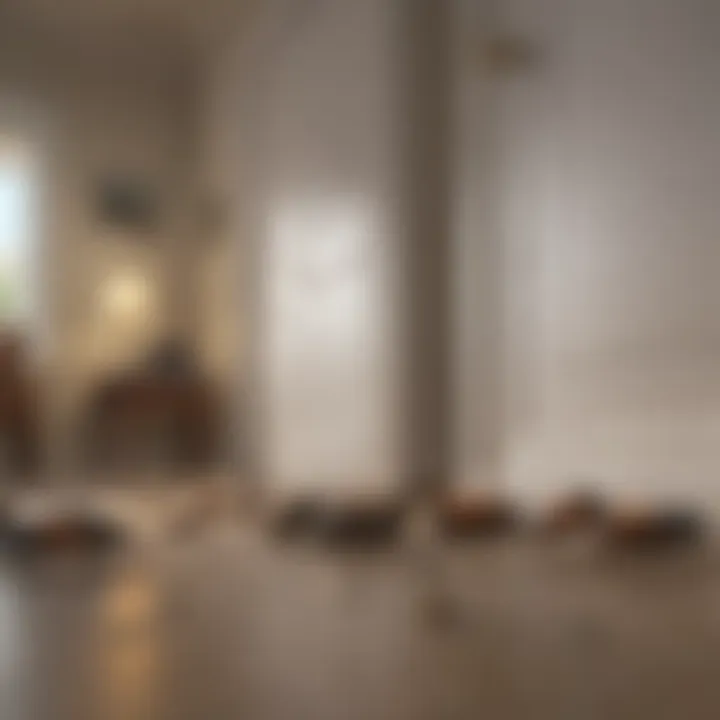 Illustration of common household pests in an infested room