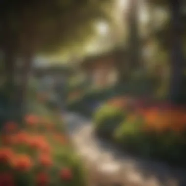 Vibrant Garden with Pest-Resistant Flora Vibrant garden showcasing pest-resistant plants