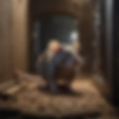 Illustration of rat behavior around entry points