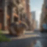 Urban landscape of San Francisco with rodent habitats