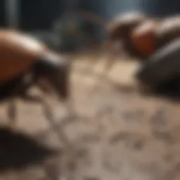 Close-up view of ant and roach extermination equipment