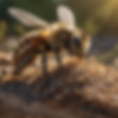 Careful Bee Translocation to New Habitat Safe relocation of bees to a designated area post removal