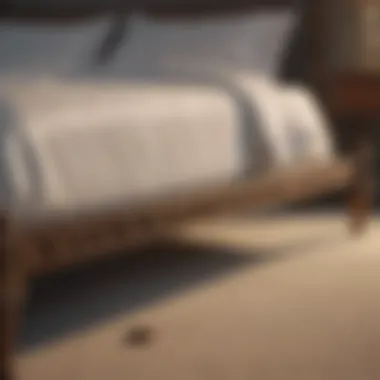 Checking bed frame joints for bed bugs