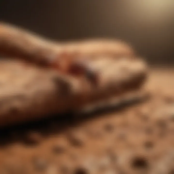 Ants crawling on cinnamon barrier