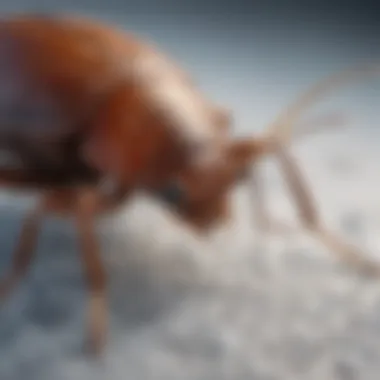 Close-up of frozen bed bug