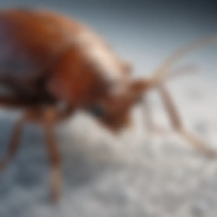 Close-up of frozen bed bug