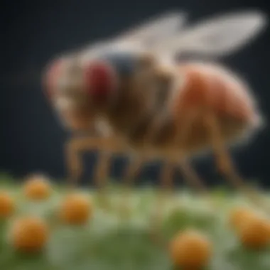 Understanding Pest Behavior Detailed illustration of fruit fly lifecycle and impact on crops