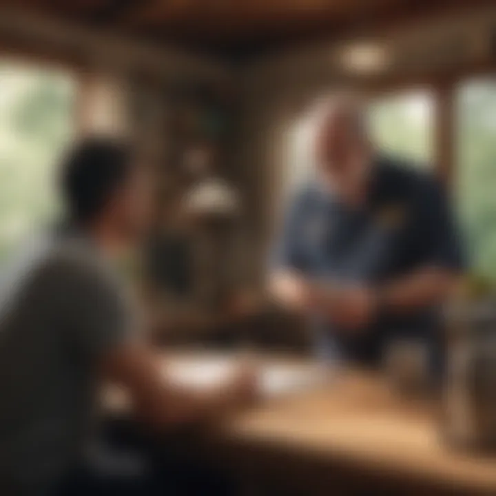 Exterminator discussing treatment plan with homeowner in Santa Rosa