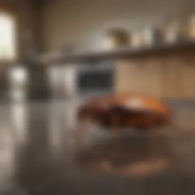 Cockroach in Kitchen Illustration of a cockroach crawling in a kitchen