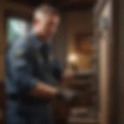 Pest Control Technician Inspecting Property