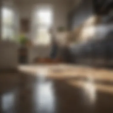 Woman Inspecting for Ant Infestation in Kitchen