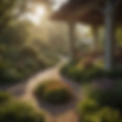 Beautifully landscaped garden with pest control measures