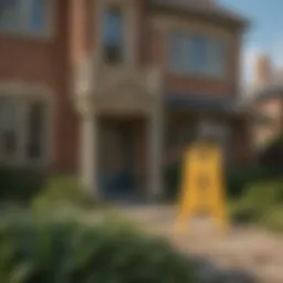 Illustration of a house with pest control sign