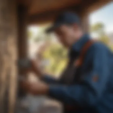 Pest Control Inspection in Elko Professional pest control technician inspecting a property