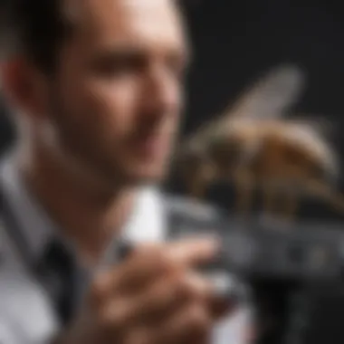 Professional Pest Inspection Service A technician conducting a pest inspection