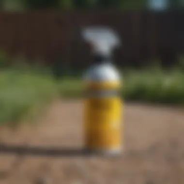 Professional Repellent Spray Application Close-up of a mosquito repellent spray in use
