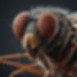 Fly anatomy close-up