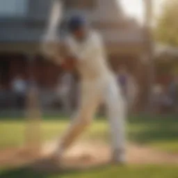Cricket Batsman in Action at Fort Worth Grounds