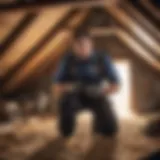 Critter Control Expert inspecting attic for pests