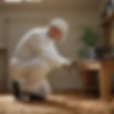 Expert Pest Control Services in Action Professional pest control technician inspecting property