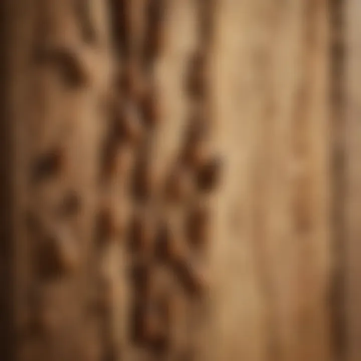 Understanding Termite Infestation Close-up view of termite damage on wooden structure