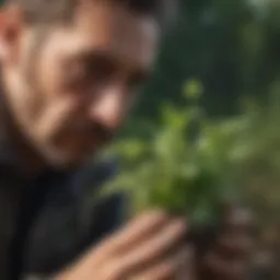Illustration of advanced weed identification techniques