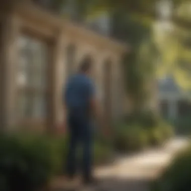 Property Inspection by Cypress Creek Pest Control Technician Cypress Creek Pest Control Technician inspecting property