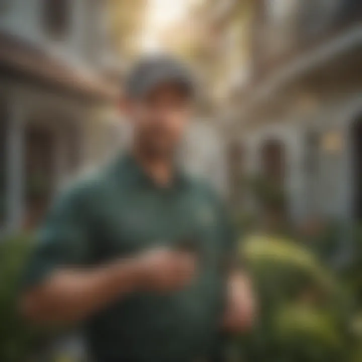 Customer giving positive feedback about pest control services