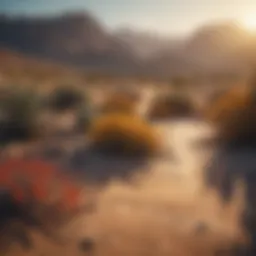Vibrant desert landscape with pest presence