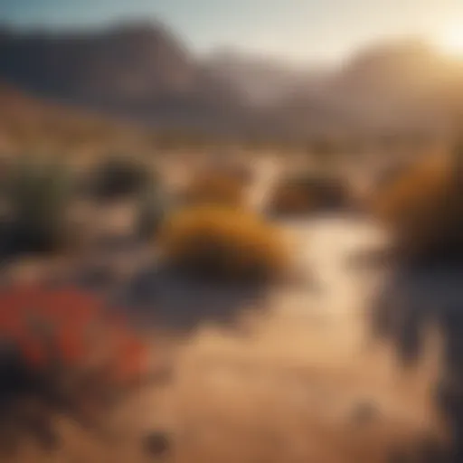 Vibrant desert landscape with pest presence