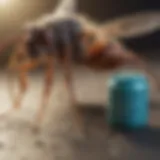 Chemical Effectiveness of Flea Bombs Diagram illustrating the chemical effectiveness of flea bombs