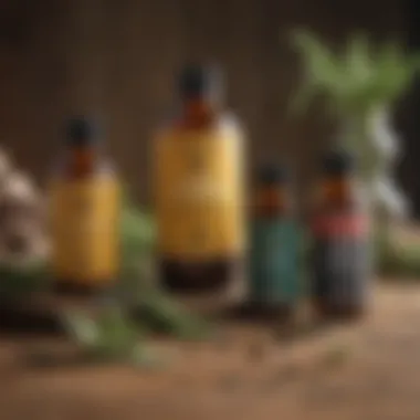Natural Remedies for Effective Pest Control A collection of natural pest control remedies displayed on a wooden table.