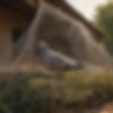 Dove-proof netting installation