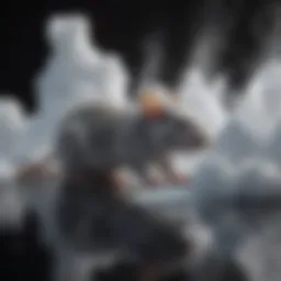 Dry ice pellets in action