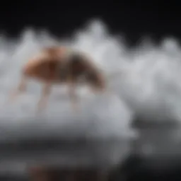 Dry ice sublimating to create carbon dioxide gas