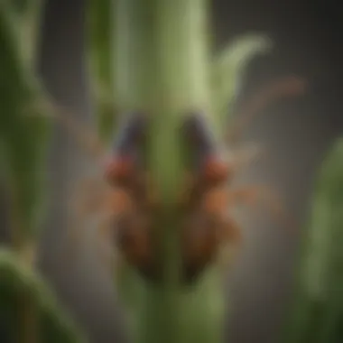 Earwigs' Influence on Agricultural Crops Illustration showcasing the impact of earwigs on agricultural crops