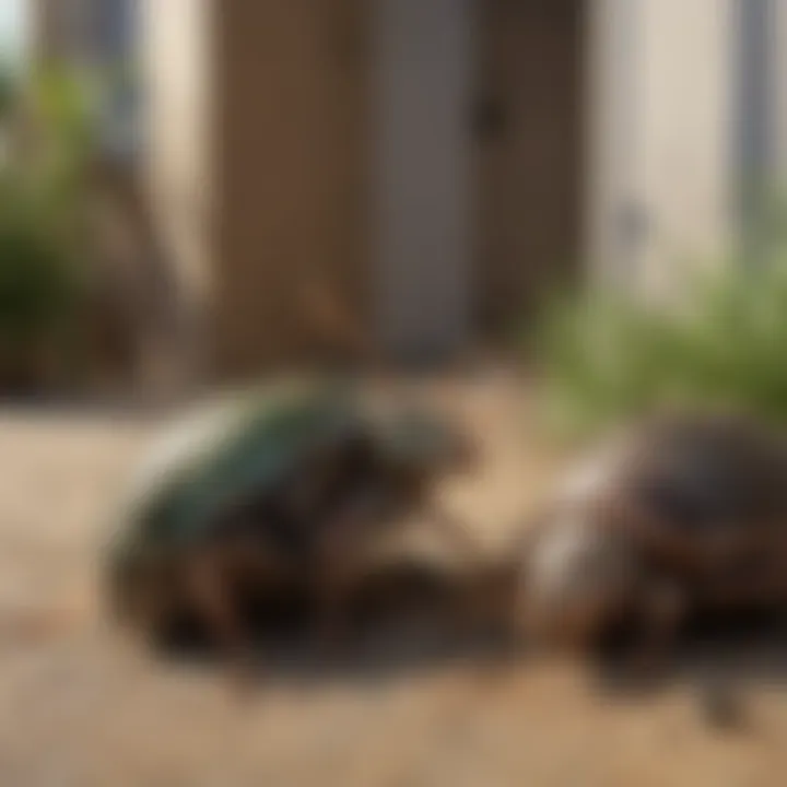 A before and after comparison of a pest-infested area treated by Eastside Exterminators