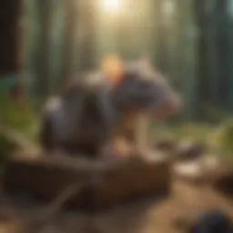 Illustration of eco-conscious rat bait options in a natural setting