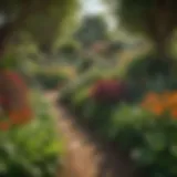 A vibrant garden thriving with organic plants, showcasing the benefits of ecosmart pest control.