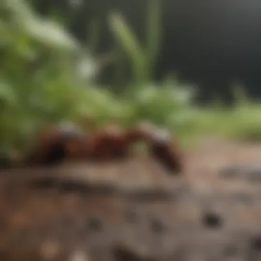 Assessment Techniques for Ant Infestations Exterminator assessing an ant infestation