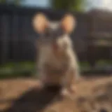 Rodent-proof fencing in backyard