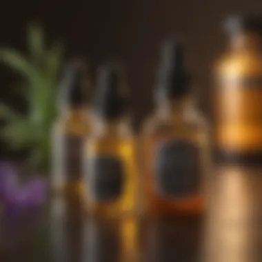 Essential Oils for Flea Control Essential oils for flea control displayed in elegant bottles