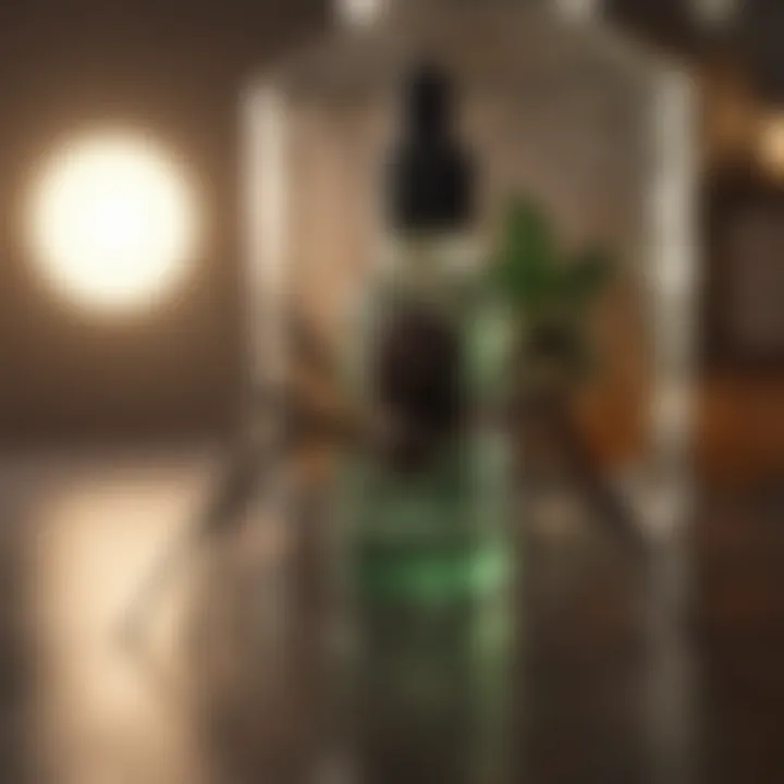 Peppermint Oil as Spider Repellent Peppermint oil bottle to deter spiders